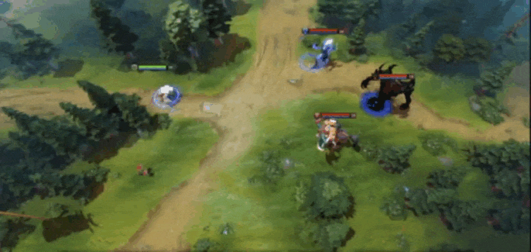 Tree Volley гиганта Tiny в Dota 2