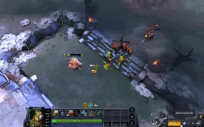 Пример использования курьера на лейне