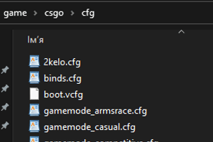 Папка cfg