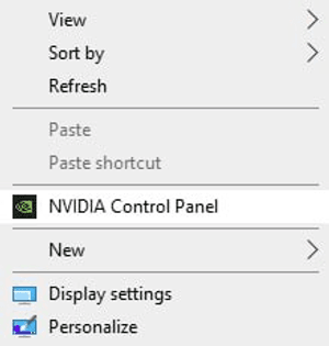 Right-click on your desktop and press “Nvidia Control Panel”