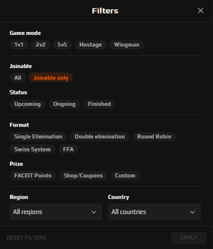 Browse through the options and apply filters