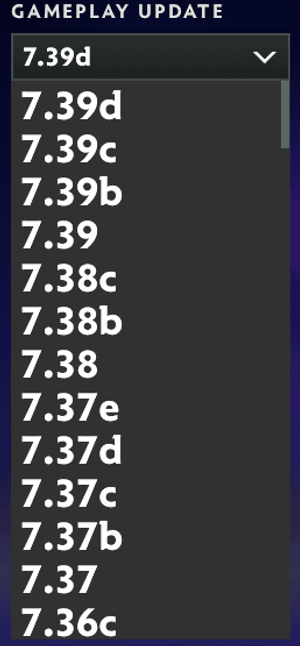 Все патчи в Dota 2