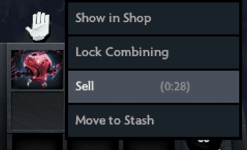 Right-click the item in your inventory and press “Sell”