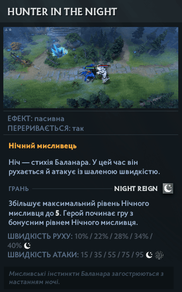 Hunter in the Night Night Stalker у Dota 2