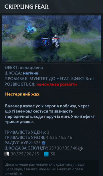 Crippling Fear Night Stalker у Dota 2