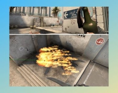 Molotov from Short Stairs to Goose → Burn CTs on Goose