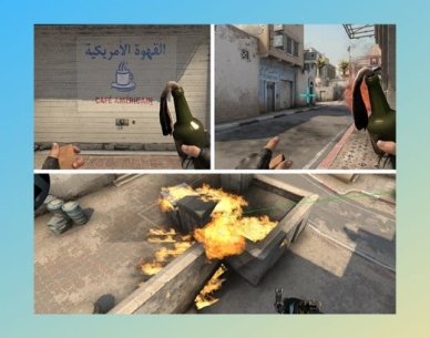 Molotov from Long Wall to A Site Double-Box → Burn Hiding CTs Behind Double-Box & Elevator