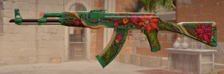 AK-47 | Wild Lotus — one of the most expensive skins in the game, with the cheapest options selling for around 4k dollars