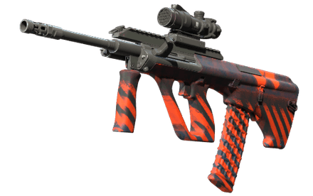 Красный скин CS2 AUG | Радиационная опасность / Radiation Hazard