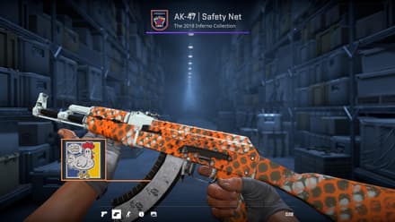 AK-47 | Safety Net | White Magazine Sticker Craft CS2