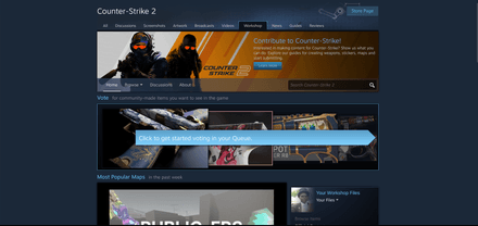 Enter page in the Workshop