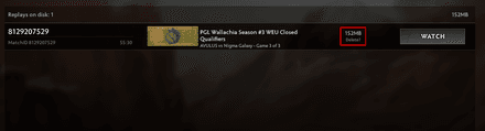 You can delete unused replays