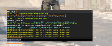 Open the Console, and type changelevel map name