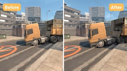 Update of the truck’s angle on A Site on Overpass map