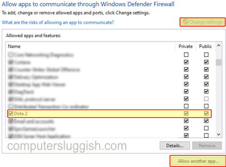 Adjust Your Firewall Settings