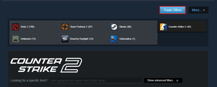Click Steam Trade Offers