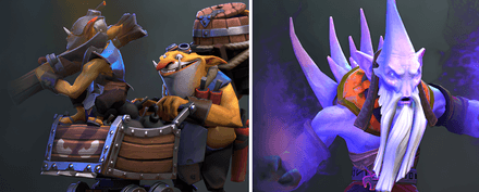 Techies / Dark Seer в игре с Pudge в Дота 2