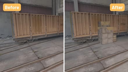 Update of the crates appeared on A Site by the Hell train on Train map
