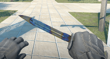 Bayonet Case Hardened Blue Gem Pattern #872, Well Worn