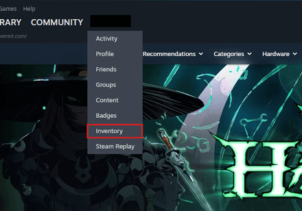Open the Steam Client -> Hover over your profile name -> Select Inventory