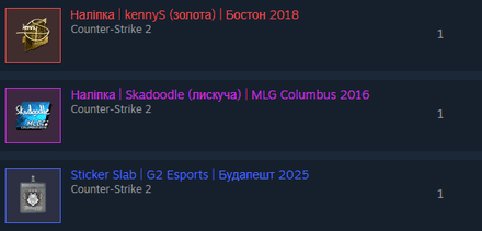 Оновлено колірне маркування предметів у Steam-маркеті після оновлення The StarLadder Budapest Major 2025