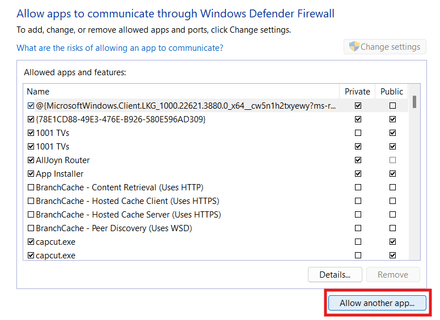 Navigate to Firewall & Network Protection