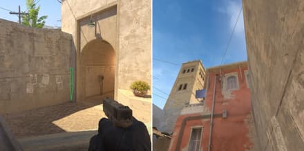 Дым на скамейку (бенч) на Mirage в CS2