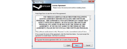 Accept the license agreement terms and conditions CS:GO