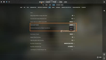 Find the CS2 FOV settings and adjust the “Viewmodel Position”