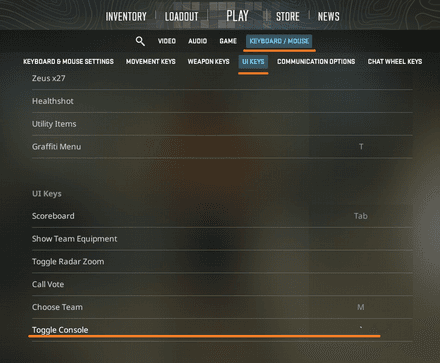 Go to Settings → Game → Enable Developer Console (Yes)