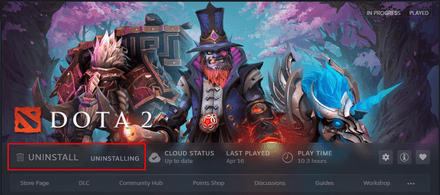 Wait for completion Dota 2