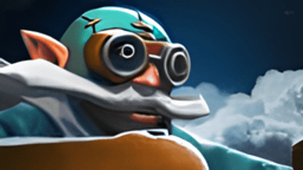 Gyrocopter in game with Clockwerk Dota 2