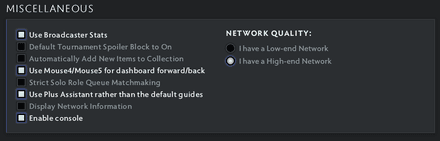 Network Settings Dota 2
