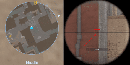 Middle -> Sniper’s Nest Map spot / Shot spot
