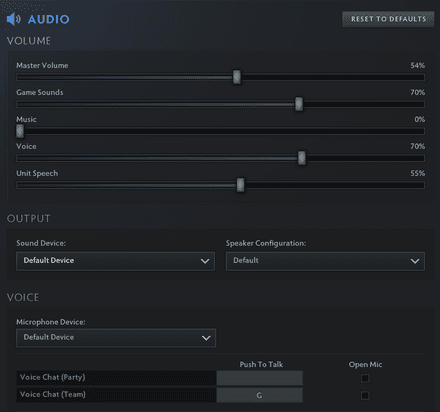Audio Settings Dota 2