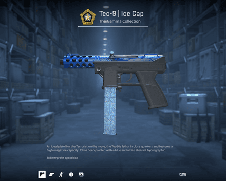 Combo Tec-9 Ice Cap and Blue Gem (Glitter)