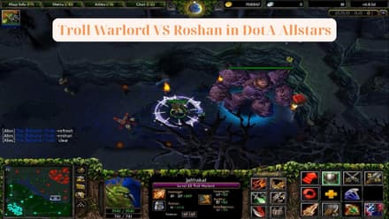 Troll Warlord VS Roshan in Dota Allstars