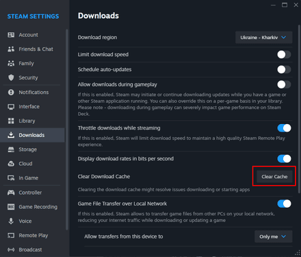 Clear Cache and Temporary Files