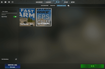 Launch the game, press Play, and go to the Workshop Maps tab