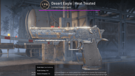 Desert Eagle Heat Treated Gold Patterns  Pattern #103