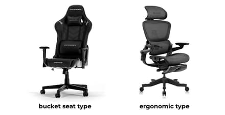 Классические геймерские кресла (ковши) и строгие эргономичные модели