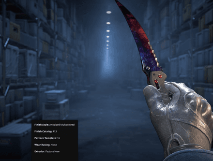 Flip Knife Fire and Ice Pattern #16