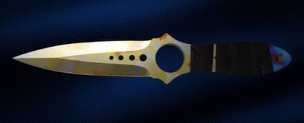 Skeleton Knife | Case Hardened Gold Gem
