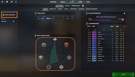 Premier Mode Menu & Maps