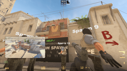 Smoke to window on Mirage map