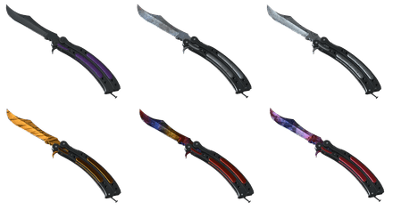 Butterfly Knives in Spectrum Case