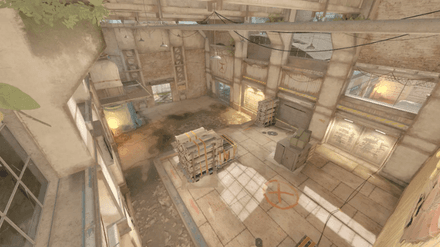 B Bombsite area on Cache map