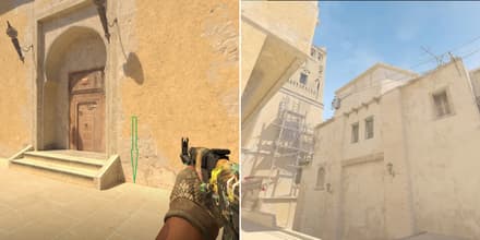 Смок в А-сайт на Mirage в CS2