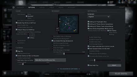 View the Options tab