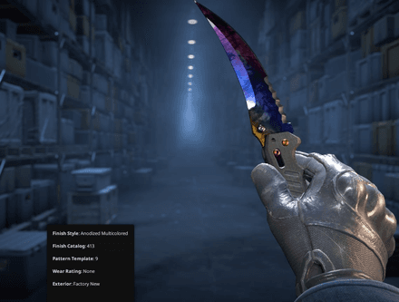 Flip Knife Fire and Ice Pattern #9